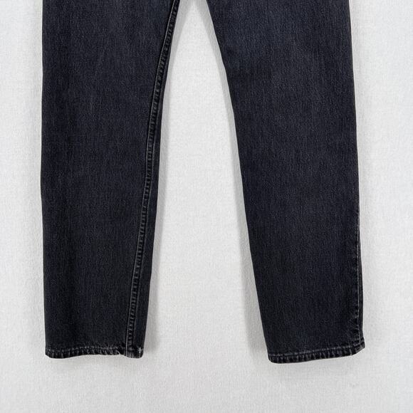 LEVIS Vintage 501 Jeans Womens 28 x 32 Black High Rise Button Fly 1990s Y2K - Picture 6 of 15